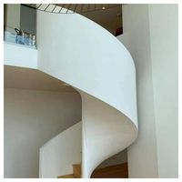 Escalier en colimaçon minimaliste pour espace commercial, fabrication exquise, best-seller Prima