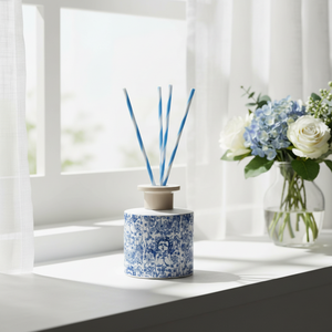 Ensemble de flacons diffuseurs vides en verre gaufré haut de gamme pour parfum, 60 ml, pour bureau et maison, collection 2022-2024, par le fabricant Hetras - Product Image 5