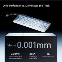 Clavier de jeu magnétique à effet Hall MCHOSE ACE68 V2, 68 touches, déclenchement rapide, taux de polling 8000 Hz, précision 0,001 mm, RGB, FPS, Esports