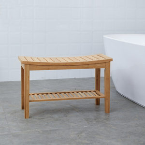 Di Bambù Panca Sgabello Bambusi Doccia Sgabello Panca con Mensola in Legno per Uso Interno O <span class=keywords><strong>Esterno</strong></span> Vasca Idromassaggio Panca con mensola di Immagazzinaggio - Product Image 4