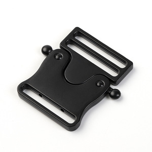 Boucle à double ardillon en alliage de zinc noir à dégagement rapide pour ceinture tactique, accessoire de sangle réglable - Product Image 1