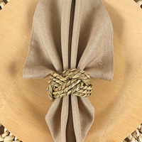 Anneau de serviette rond tissé à la main coloré pour la décoration de table