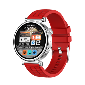 Montre connectée pour femmes, écran AMOLED 1,27 pouce, étanche IP67, appels Bluetooth, moniteur de fréquence cardiaque, boussole, calendrier - Product Image 1