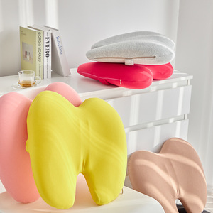Memory <b>Foam</b> Butterfly-<b>Shaped</b> Lumbar Support Cushion <b>for</b> Office Chairs Sofas Cotton Material Long-Sitting Comfort Back Support - Product Image 2