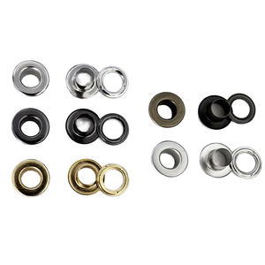 Koperen metalen oogjes, gespen, ringen, platte ronde ringen, bevestigingsmiddelen met ringen voor lederen schoenen, tassen en labels - Product Image 3