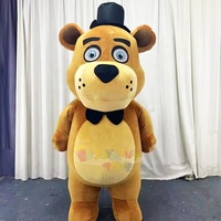 Costume de mascotte ours en peluche gonflable personnalisé et mignon à vendre à bas prix, en stock