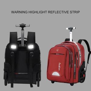 Free Sample Business Travel <b>Wheeled</b> Laptop Bag Rolling Back Pack Multi-function High School Trolley <b>Backpack</b> - Product Image 4