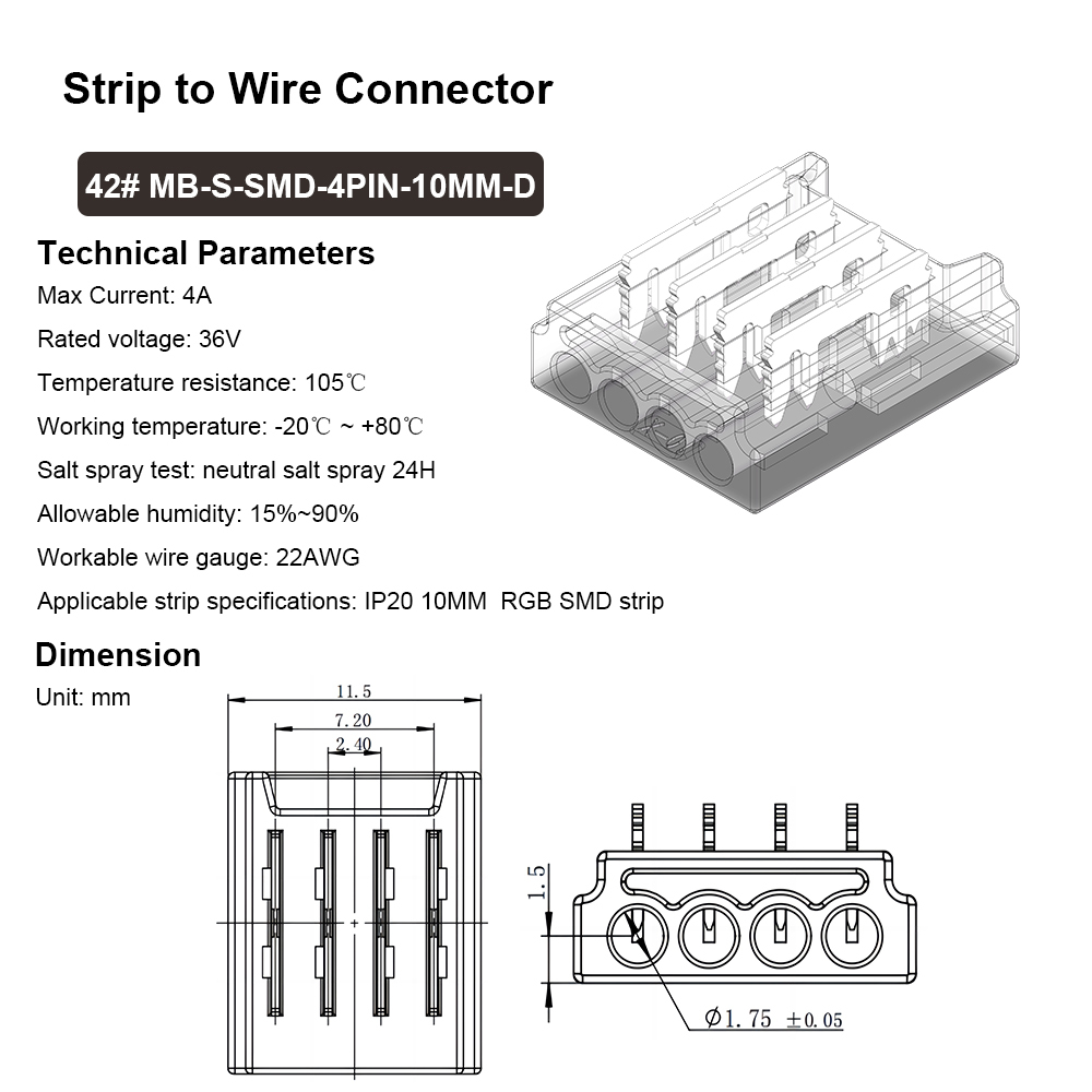 42# MB-S-SMD-4PIN-10MM-D : MB-S-SMD-4PIN-10MM-D