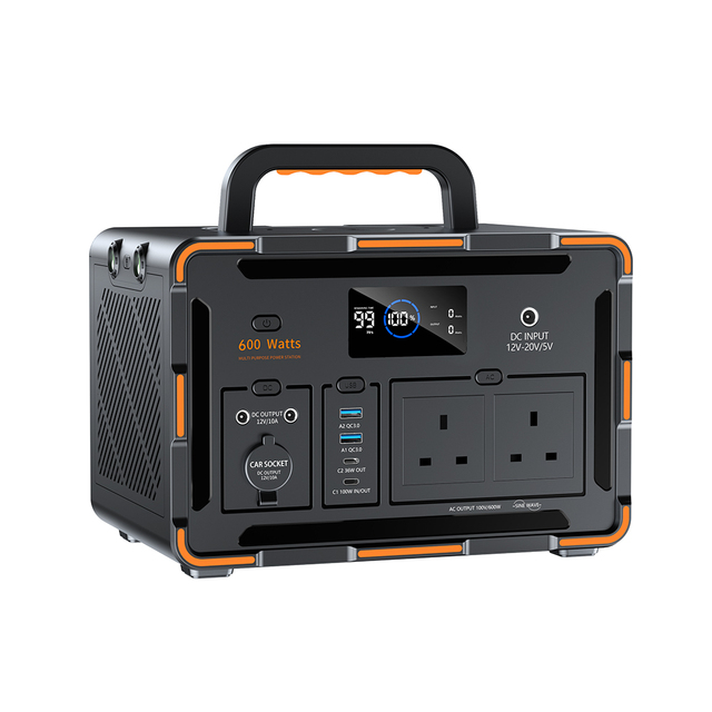 Portable Power Station Fast Charge OEM 599.4Wh Travel Power Supply 600W High-Capacity Charging Outdoor Emergency Power Station