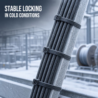 Attaches de câble en nylon 66 résistantes au froid et à la corrosion, attaches en plastique pour la fixation des câbles et des tuyaux en extérieur en hiver