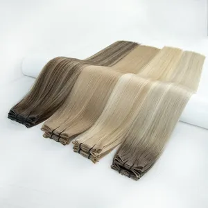 LeShine Genius Weft Human Hair 12A Double Drawn Invisible Genius Weft Hair Extensions