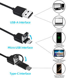 KERUI 3 en 1 USB Type-C Endoscope Mini Caméra <span class=keywords><strong>Android</strong></span> PC Endoscope Caméra 7mm Flexible Étanche Auto Repair Inspection - Product Image 2