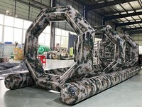 Mur d'obstacles gonflable simulé pour CS, modèle de barrière dôme pneumatique étanche, barricade de château gonflable pour l'extérieur