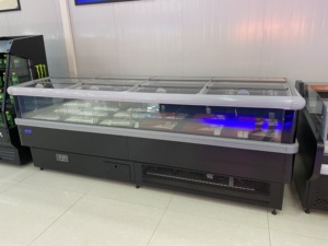 Siêu Thị Ngực Sâu Hiển Thị Tủ Đông Cửa Kính Mát Lưu Trữ Cho Đông Lạnh Gà Thịt Đảo Hiển Thị Tủ Lạnh Cho Cửa Hàng Sử Dụng - Product Image 5