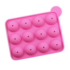 Moule en silicone écologique à 12 cavités rondes pour chocolat, pâtisserie, bonbons durs, outils de décoration de gâteaux, sucettes OEM/ODM - Product Image 2