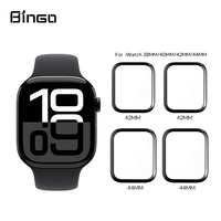 Protecteur d'écran en verre trempé intégré 3D 9H pour IWatch 3-8 SE Smart Watch Anti-Shock Anti-Scratch Anti-Fingerprint