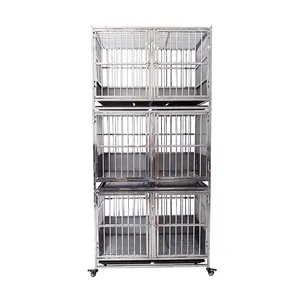 3层6门不锈钢宠物折叠笼各种尺寸的猫狗笼可定制