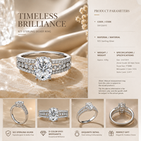 Bague de mariage personnalisée en argent sterling 925 avec moissanite, pierre centrale taille coussin, double rangée pavée, bijou de luxe élégant