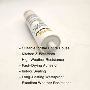 Yapıştırma ve sızdırmazlık için 280 mililitre nötr porselen beyaz silikon macun yapıştırıcı çimento endüstriyel kullanım anında mühür - Product Image 2