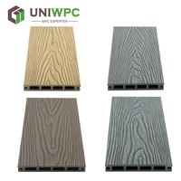 Planches de terrasse WPC extérieures en gros, installation facile, système de terrasse extérieur résistant à l'humidité, gaufrage 3D, terrasse WPC