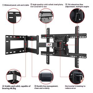 NB SP2 Support TV Télescopique <span class=keywords><strong>Bras</strong></span> Super-Long Pivotant à 90 Degrés Compatible 40-70 Pouces LCD Plasma Acier Matériau Montage Gauche Téléviseurs - Product Image 3