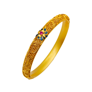 UM Jewelry's Modern 925 Silver NGTC Certified Gold Plated Filament Bracelet Suitable for Both <b>Men</b> Women Daily Wear Wedding - Product Image 4