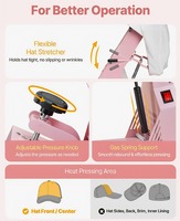 Vente directe d'usine, nouvelle presse à chaud semi-automatique 2 en 1 pour casquettes, impression par sublimation de logo sur casquettes de baseball DIY