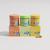 Bouteille en plastique PET vide personnalisée pour capsules médicales, pilules, vitamines, compléments alimentaires, bouteille ronde bleue à large ouverture avec bouchon à vis 100ML 120ML 180ML