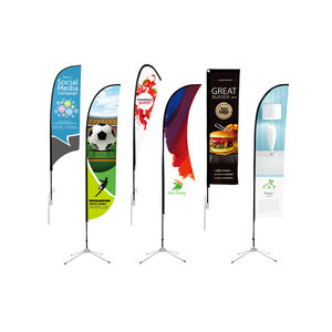 Chất Lượng Cao In Kỹ Thuật Số Chống Gió Quảng Cáo Tùy Chỉnh Bay Biểu Ngữ Sail Teardrop Cờ Bãi Biển Lông Cờ Biểu Ngữ - Product Image 5