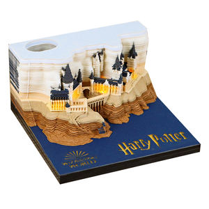 Post-it créatif 2026 avec éclairage LED, modèle <span class=keywords><strong>Château</strong></span> de Poudlard style Harry Potter, bloc de construction 3D - Product Image 1