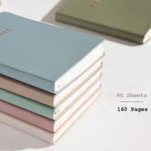 2024 Factory Cute Stationary Office School A5 A6 Soft Cover PU Leather Custom Lined Dotted Mini Journal Portable Pocket Notebook