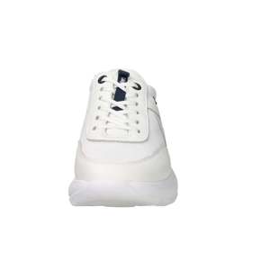 Baskets pour hommes Callaghan blanches, hauteur de talon 4 cm, en toile, chaussures tendance - Product Image 3