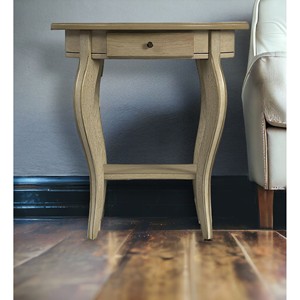 HMS 26 \ "tavolino ovale in legno lavorato Beige con cassetto e ripiano per mobili da soggiorno - Product Image 2