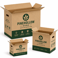 Carton d'expédition en carton ondulé simple paroi E Flute avec logo personnalisé imprimé pour l'emballage de présentation en magasin