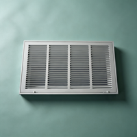 Grille d'aération commerciale à double volet réglable 24*12 en acier laminé à froid de haute qualité avec guide d'air bidirectionnel