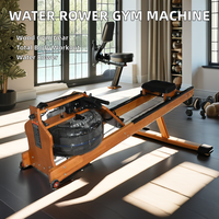 Máquina de remo de agua plegable para interiores, gimnasio en casa, equipo de Fitness, ejercicio de cuerpo entero con resistencia al aire para entrenamiento de Remo