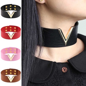 <span class=keywords><strong>Collier</strong></span> ras du cou en <span class=keywords><strong>V</strong></span> en cuir en forme de <span class=keywords><strong>V</strong></span>, Simple, personnalité, Punk, ajouré, bijou court, clavicule, cortic - Product Image 1