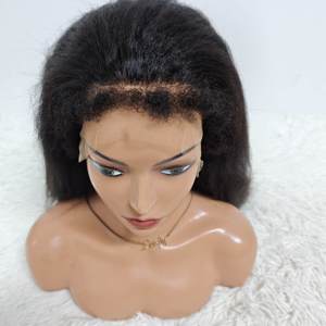 Promoción Letsfly: Peluca Frontal 13x4 de Encaje HD con Cabello de Bebé, Liso Rizado, 20 Pulgadas, 100% Cabello Humano, Venta al por Mayor, 250% 10A, 146$ - Product Image 1