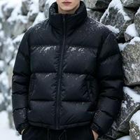 Manteau long en duvet épais, rembourré, d'hiver, qualité supérieure, sur mesure, pour hommes, imperméable.