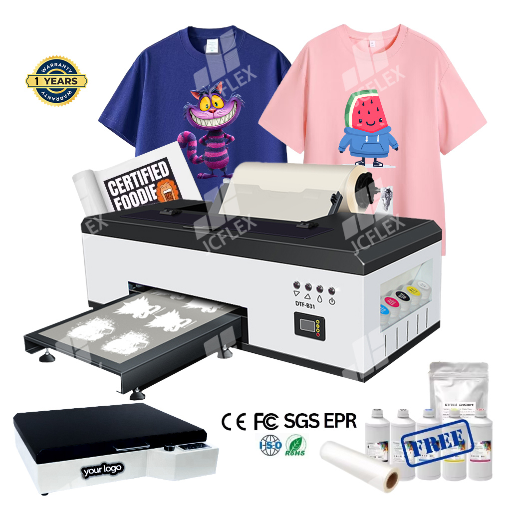 New A3 Thermal Transfer White Ink DTF Printer Pattern Printing Machine with Offset Hot Stamping for Hot Stamping Print Stall