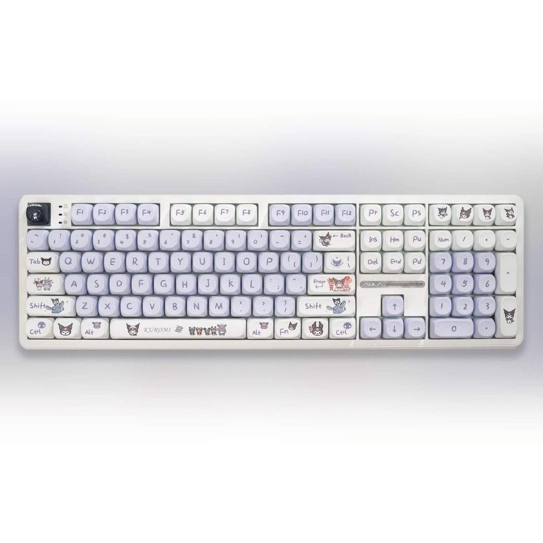 คีย์บอร์ด White-F108 + คีย์แคป M-OA Kuluomi