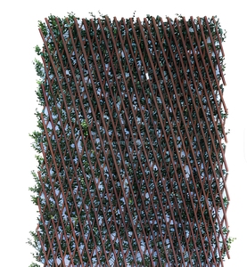Expandable Wooden Garden Trellis with Artificial Green Leaves Privacy <b>Fence</b> Wall Panel for Outdoor Balcony Patio Decor - Product Image 6
