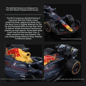 Modèle de voiture de course F1 RB19 en alliage moulé sous pression, jouet pour enfants, cadeau de haute qualité, proportion 1:43, roues à roulement libre - Product Image 5