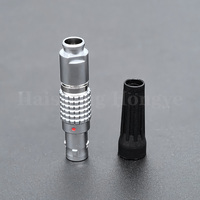 Connecteur circulaire push-pull 4 broches série FGG EGG 0B, fiche mâle FGG.0B.304.CLAD52Z, prise femelle EGG.0B.304.CLL pour montage sur panneau
