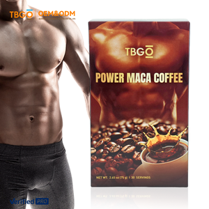 Mélange de poudre de café Maca énergisant pour hommes - Saveur chocolat noisette sans sucre 30 sachets - Product Image 2