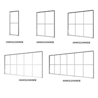 Boîte à lumière LED en tissu SEG rectangulaire pliable sans outil, personnalisable, en aluminium, pour publicité, toile de fond, haute luminosité, résistante à l'eau