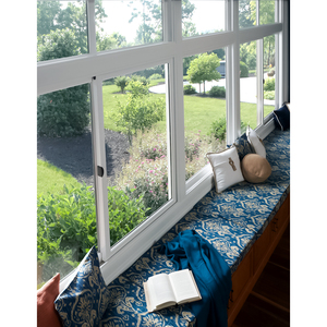 Fenêtre <span class=keywords><strong>coulissante</strong></span> en vinyle moderne à économie d'énergie, design horizontal, stores enrouleurs, double/triple vitrage trempé, revêtement anti-UV - Product Image 2
