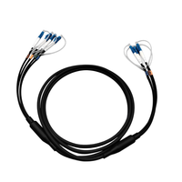 Câble de brassage optique tactique LC 4 fibres sur bobine TPU 50m 100m G657A1, cordon de brassage blindé avec tambour pour événements en direct