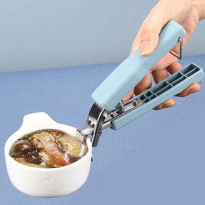 Anti-Scalding <strong>Mini</strong> <strong>Tongs</strong> Stainless Steel <strong>Plastic</strong> Handle Dishwasher Safe Sustainable Multi-Color Kitchen Utensil Plate Bowl Clip - Product Image 3