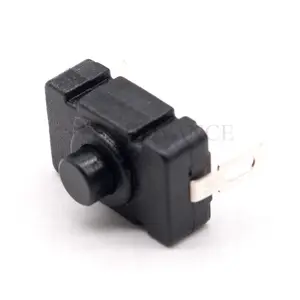 PBS101 Linterna de enganche en miniatura Mini interruptor de botón de bloqueo automático de encendido/apagado